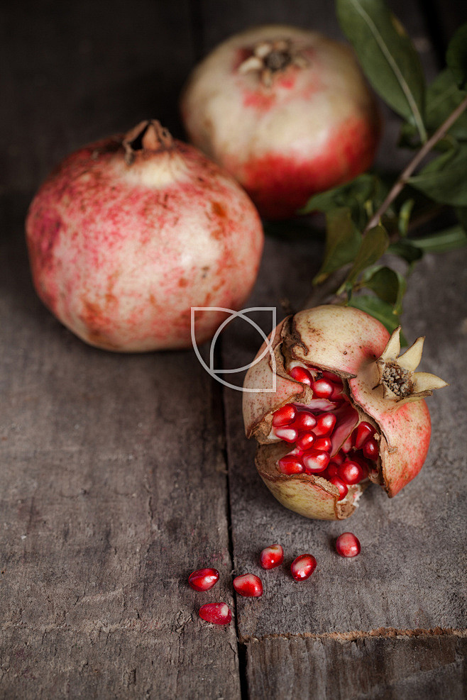 fresh pomegranate on...