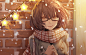 Anime 2267x1447 women anime anime girls artwork digital art 2D illustration snowing women with glasses glasses bricks wall lights original characters