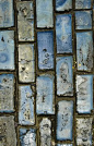 blue cobblestones in Old San Juan, Puerto Rico, texture for modern home decor inspiration. See more: http://www.brabbu.com/en/inspiration-and-ideas/