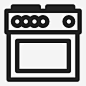 炉灶烤箱厨房用具 https://88ICON.com 炉灶 烤箱 厨房用具 家用电器 煤气炉 烹饪 简单的卷曲图标