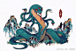 #二次元漫条# 这个狼x蛇的拟人，简直太好磕了吧_(´ཀ`」 ∠)__
画师：Juanmao#漫画# ​​​​