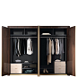 Kondor | Capital Collection : Wardrobe<br/>design Capital Creative Lab<br/>Four doors wooden cabinet.<br/>Two vains - in each two drawers, one dress holder<br/>with led light and two shelves.<br/> <br/>Size cm: L 258 P 