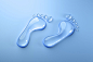 清新可爱的水珠脚印创意高清图片 - 素材中国16素材网
