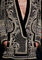 Balmain also went wild with the pearls and beading, inspired by a Fabergé egg seen at Christie's in NYC...: 