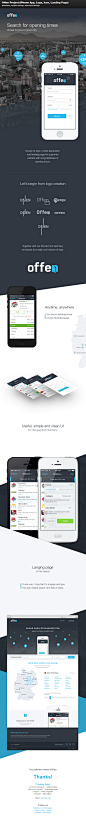 Offen Project (iPhone App, Logo, Icon, Landing Page) on Behance