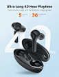 Amazon.com: Wireless Earbuds, TaoTronics Bluetooth 5.0 Headphones SoundLiberty 53 Earphones IPX7 Waterproof Smart Touch Control Bluetooth Earbuds Single/Twin Mode with Built-in Mic 40H Playtime: Electronics