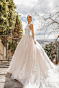 victoria soprano 2019 bridal sleeveless sheer strap sweetheart neckline heavily embellished bodice princess blush ball gown wedding dress royal train (jakline) sdv