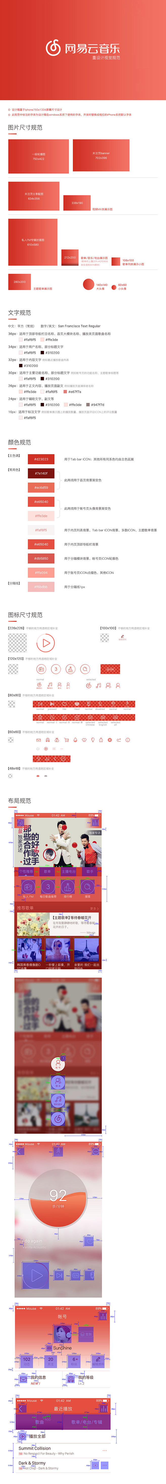网易云音乐的重设计切图和标注设计规范