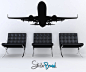 Vinyl Wall Decal Sticker Airplane Taking Off item by Stickerbrand