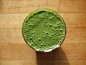 green smoothie - spinach, banana, and soy milk