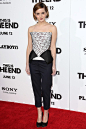 Emma Watson in Roland Mouret at the This Is The End premiere