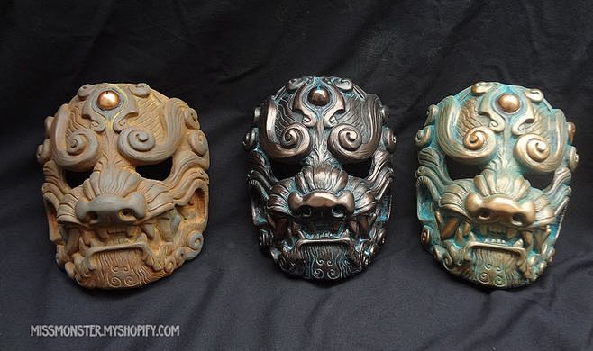 Old Metal Komainu ma...