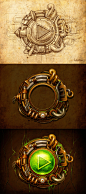#ui#Steampunk button by Ink Ration