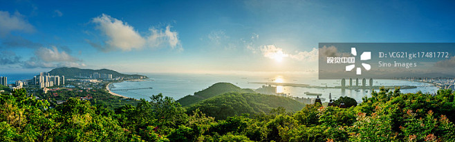 海南三亚湾全景