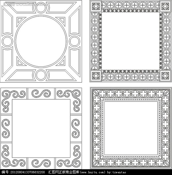 镜框相框边框花纹图案 几何图形花纹