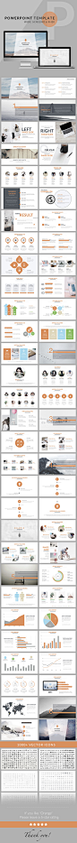 商务PPT模板简约国外PPT背景图片 Orange - Clean trend business PowerPoint Templates - Business PowerPoint Templates