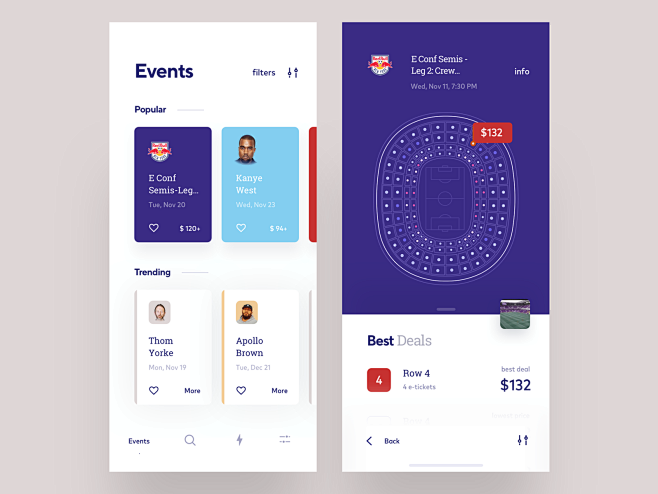 Events app concept w...