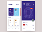 Events app concept with booking feature filter payment ticket booking purple concept app illustration trending popular football events ux ui cuberto