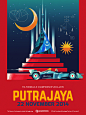 Formula E Championship Posters : I worked on the the illustrations for the Qualcomm Posters of the FIA Formula E Championship 2014-2015. The design direction was to use the country’s flag as the starting point for each poster. The flag elements are presen