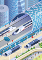Stations in the future : Illustrations imagining future trends impacting on the design of railway stations 