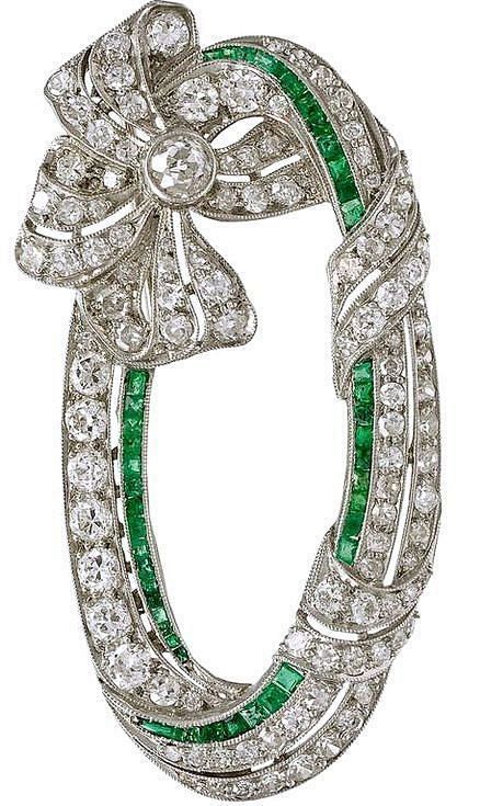 Art Deco Emerald Dia...