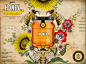 灌装蜂蜜 食品包装 手绘插画 食品主题海报设计AI cb046035902