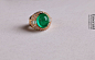 一极品天然哥伦比亚祖母绿弧面戒指