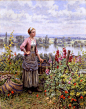 Daniel Ridgway Knight作品赏——女人如花，花如梦_49张_柏林童年_百度空间