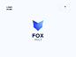 Fox Volt letter professional identity branding creative blue bird gradient icon gradient logo blue v logo fox v letter vlog