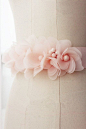 Pink Sash Wedding Belt with Satin Flowers Long Satin Sash for Wedding Bridal: 