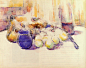 Blue Pot and Bottle of Wine - Paul Cezanne - WikiPaintings.org