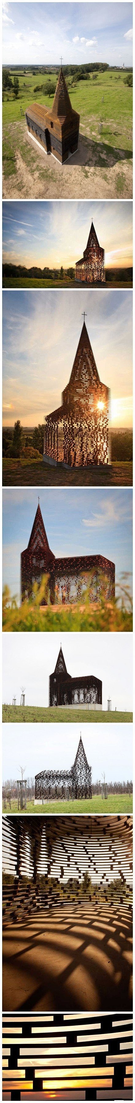 比利时一个教堂，又称“消失的教堂”，设计...