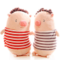 三只小猪毛绒玩具猪公仔可爱抱枕卡通创意猪玩偶布娃娃生日礼物