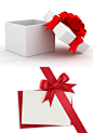 白色礼品盒与贺卡高清摄影图片.jpg