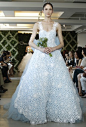 Oscar de la Renta, right off the runway from Spring 2013 Bridal Market. Photo: John Aquino.