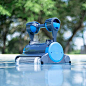 DOLPHIN 高级机器人泳池清洁器具有强大的双刷和多种过滤器选项,非常适合高达 50 英尺的地面游泳池。
