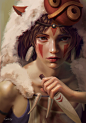 Mononoke hime, Phuong Sammy : Mononoke hime by Phuong Sammy on ArtStation.