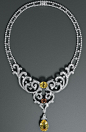 Cartier diamond-and-sapphire necklace.