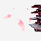 日本漂浮樱花及建筑高清素材 免抠 设计图片 页面网页 平面电商 创意素材 png素材