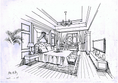 夏尔凡多姆海蒽采集到室内设计手绘效果图