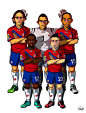 2014年巴西世界杯32队角色形象插画设计