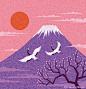 Fuji Mountain / digital work : illustration of the exhibition.Personal Illustration.