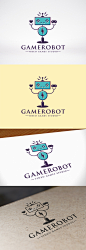 Game Robot (On Sale Logo) : You can download this vector logo design here: http://graphicriver.net/item/robot-game-logo-template/7529052?ref=BossTwinsMusic