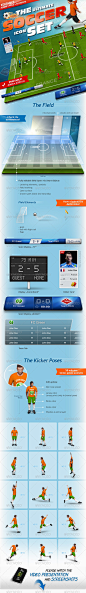 The Soccer Set - Kicker Icons, Field and Elements - Miscellaneous Graphics