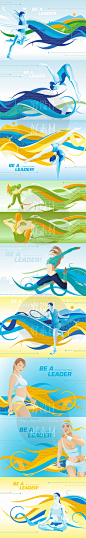 矢量 奥运会 体育 运动 比赛 横幅 宣传 海报模版 EPS设计素材