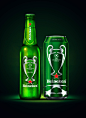 Heineken UEFA Champions League Beer : Heineken celebrated the renewal of its sponsorship of the 2015 UEFA 
Champions League with brand new packaging and visual identity system 
designed by Bulletproof. 