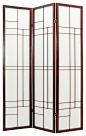 Eudes Shoji Screen Room Divider - SSCEUD-3_PANEL-BLACK contemporary-screens-and-room-dividers