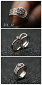 Herakles Two Tone Round Cut White Sapphire Enhancer Wedding Set #Jeulia