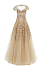 Laser Cut Tulle Gown by MARCHESA for Preorder on Moda Operandi