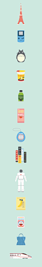 Japan Icons Illustration : PRESENT : A series of iconic illustration about Japanese Culture.